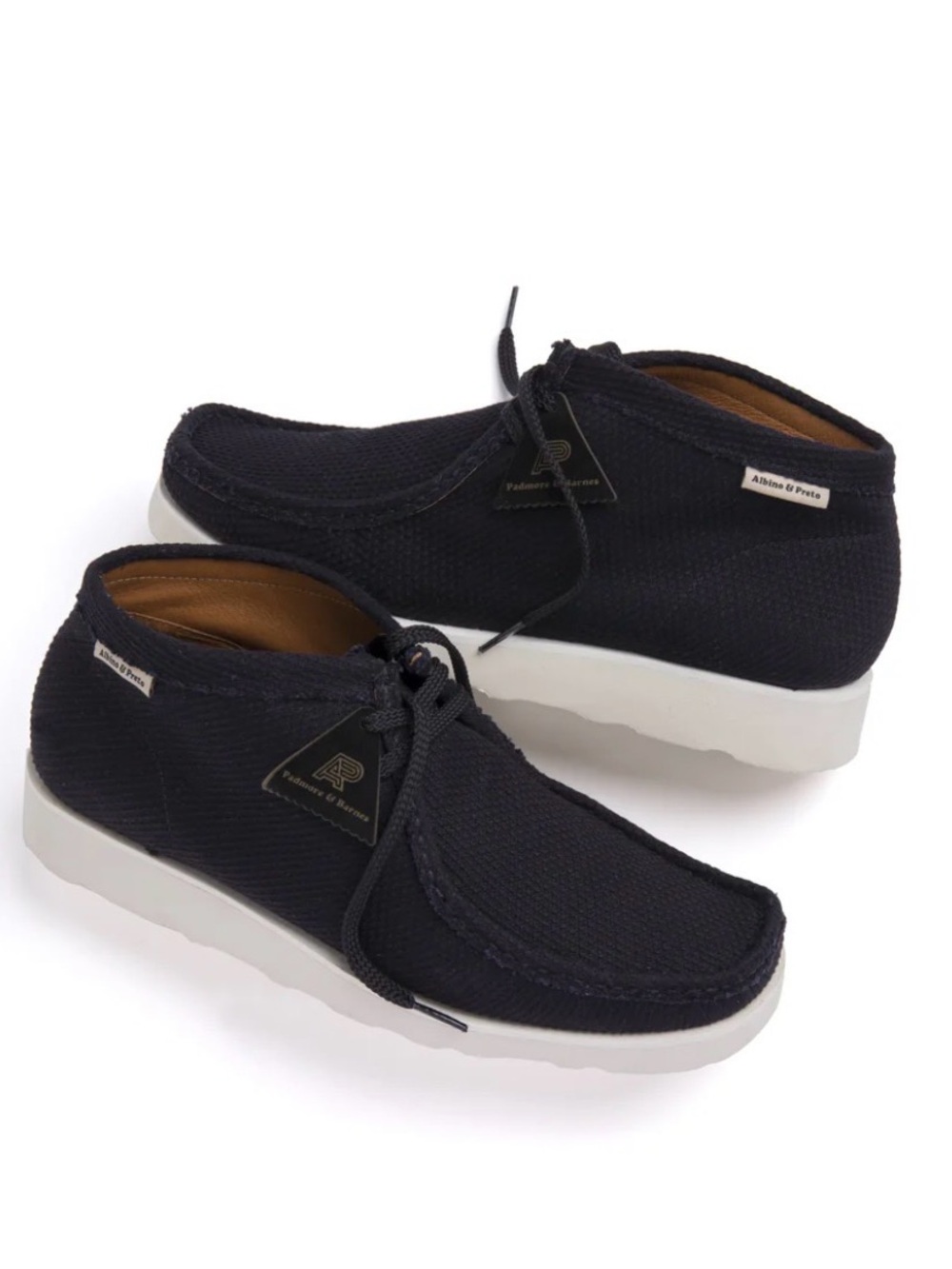 Padmore & Barnes Black P404 Boots 12 albino and preto a&p new without box